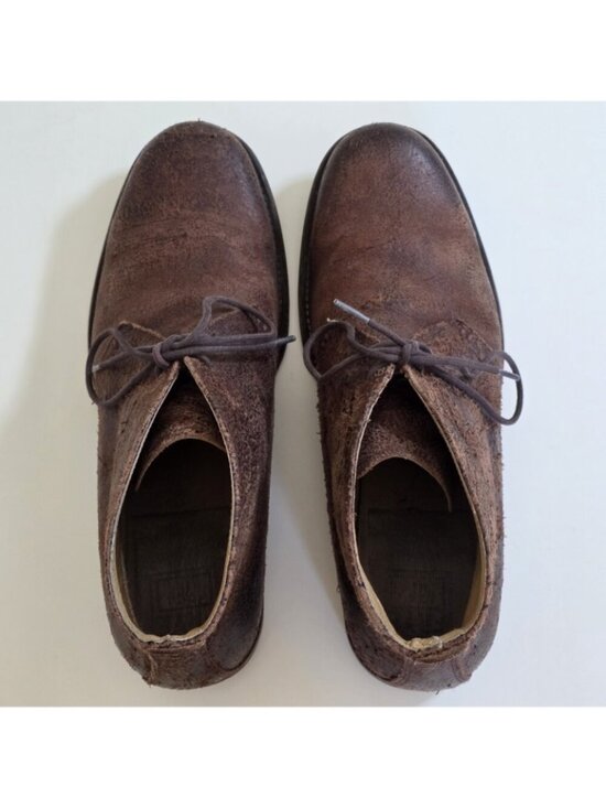 Frye Phillip Chukka Boots Mens US 11.5 D Brown Distressed Roughout Leather FLAW main image 9
